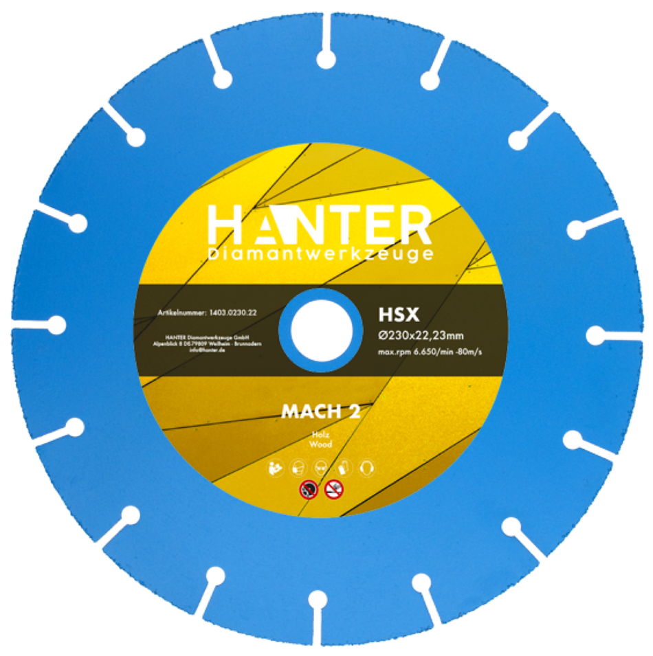 HSX MACH2 – Hochleistungs-Hartmetalltrennscheibe für Holz