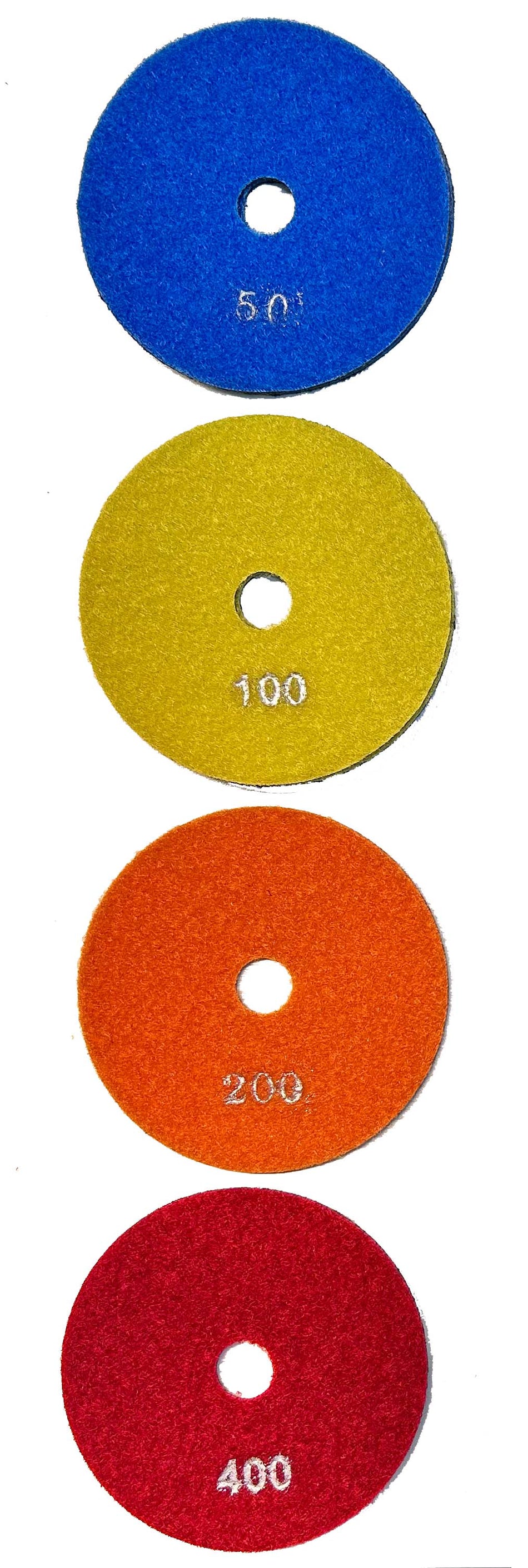 TSP MACH 2 Set 7 teilig – Hochleistungs Diamant Schleifpad Set bestehend aus: 1 x Stützteller